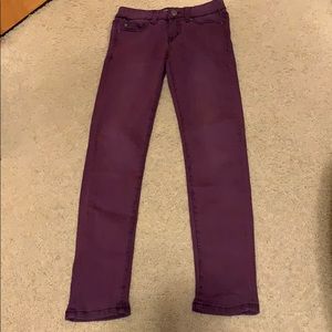 Maroon skinny jeans